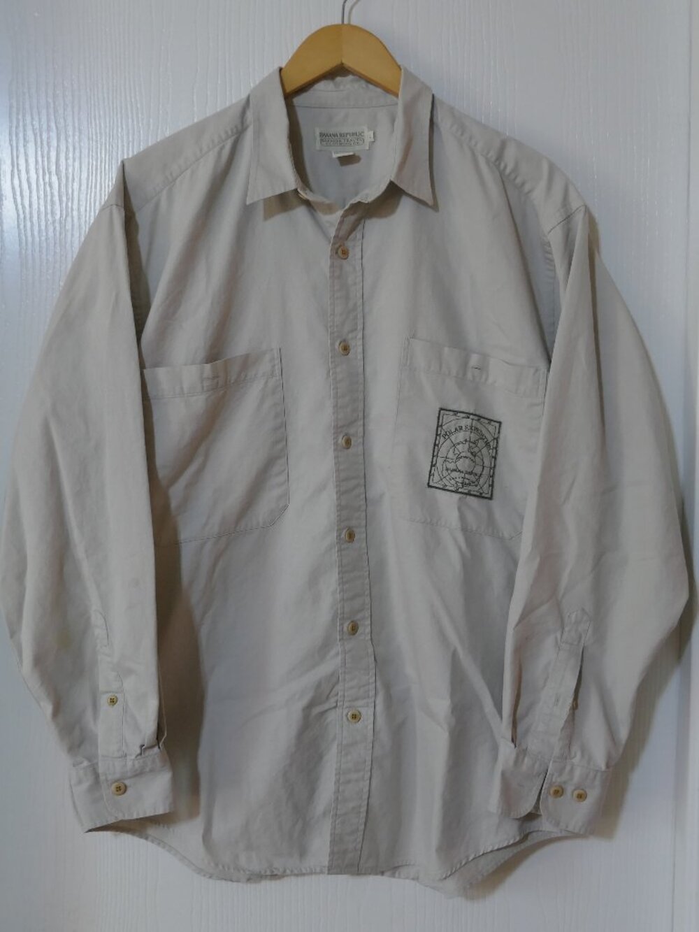 Polar Expedition Banana Republic Safari & Travel Co Long Sleeve Cotton Button L